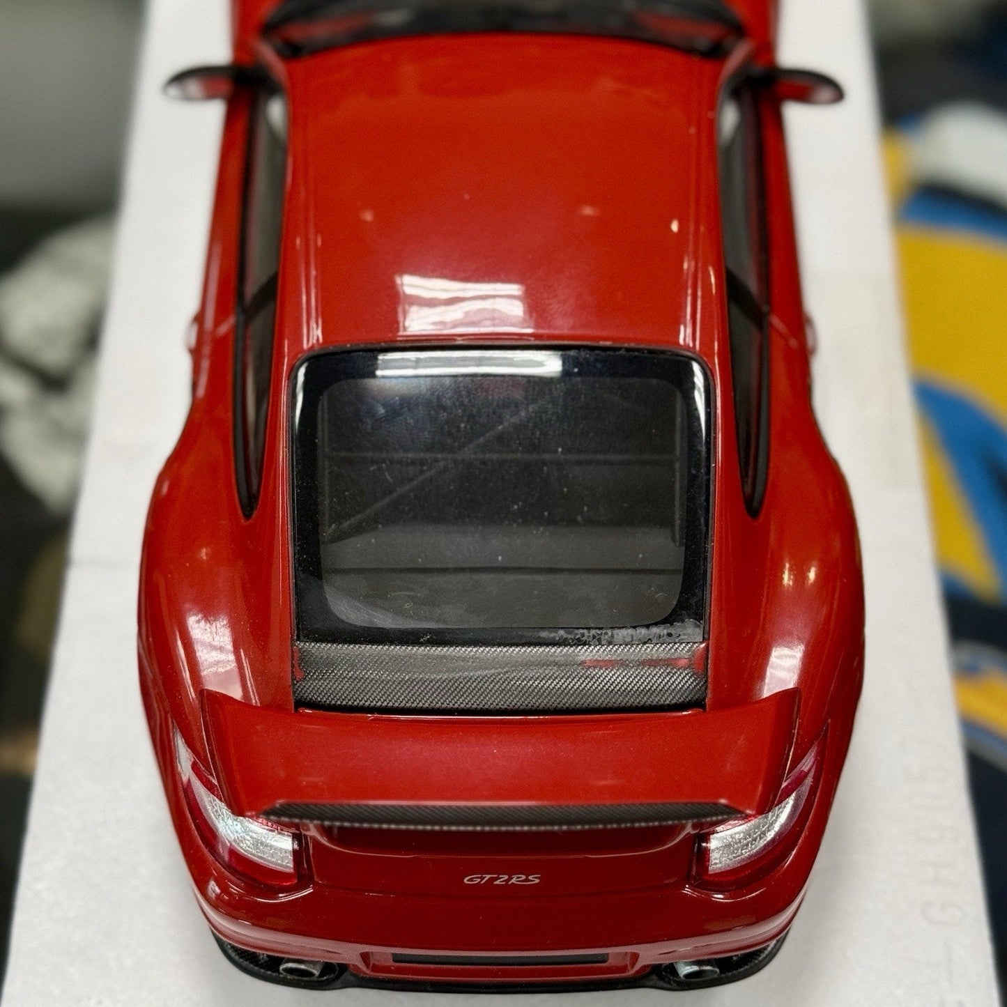 Minichamps Porsche 911 997 GT2 RS Guards Red w/ Bronze Wheels 1/18 Scale Diecast Model Car - Product Image