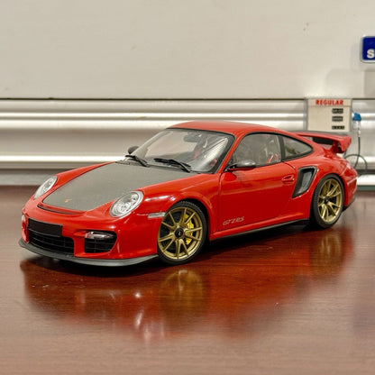 Minichamps Porsche 911 997 GT2 RS Guards Red w/ Bronze Wheels 1/18 Scale Diecast Model Car - Product Image
