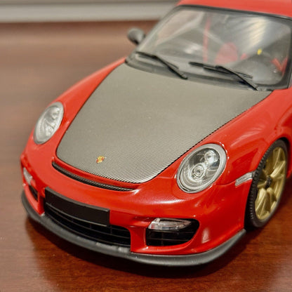 Minichamps Porsche 911 997 GT2 RS Guards Red w/ Bronze Wheels 1/18 Scale Diecast Model Car - Product Image