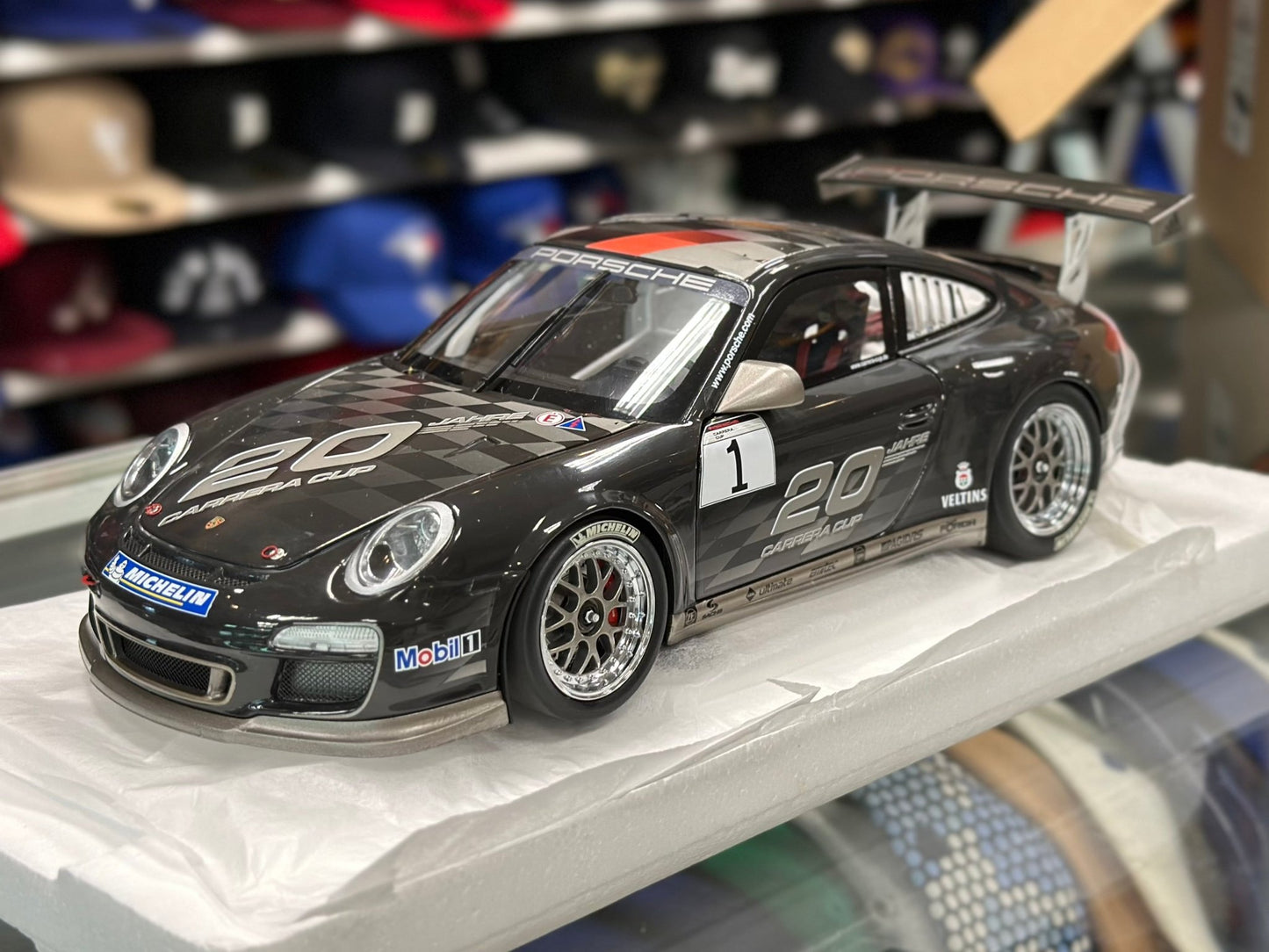 Minichamps Porsche 997 GT3 Cup Dark Gray 1/18 Scale Diecast Model Car | New - Product Image