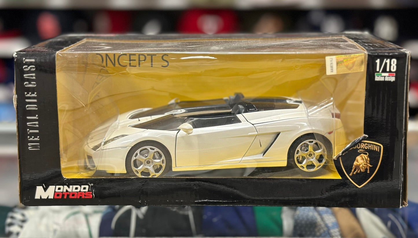 Mondo Motors Lamborghini Gallardo Concept-S Balloon White 1/18 Scale Diecast Model Car - Product Image