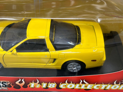 Motormax Acura NSX NA2 Yellow 1/18 Scale Diecast Model Car - Product Image