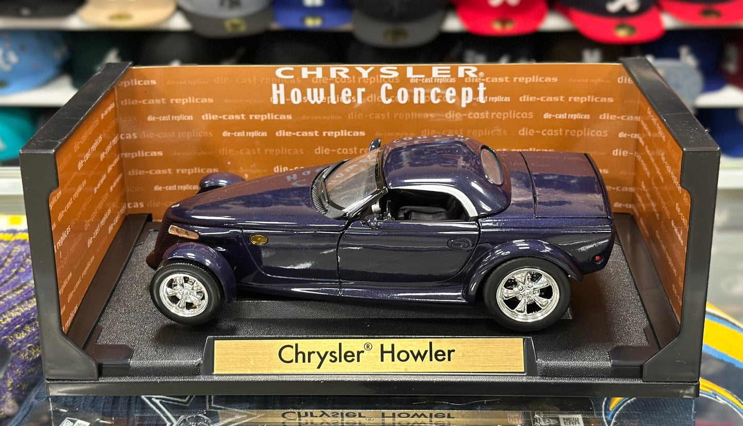 Motormax Chrysler Howler Convertible w/ Hardtop Blue 1/18 Scale Diecast Model Car | New - Product Image