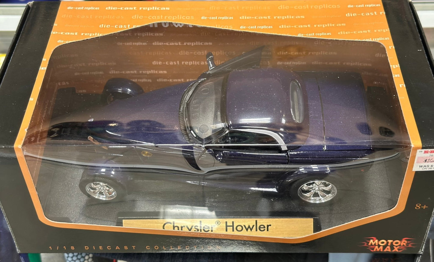 Motormax Chrysler Howler Convertible w/ Hardtop Blue 1/18 Scale Diecast Model Car | New - Product Image