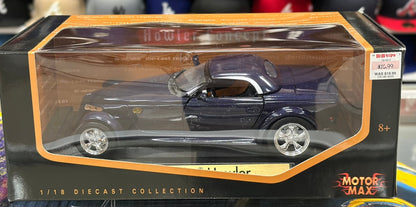 Motormax Chrysler Howler Convertible w/ Hardtop Blue 1/18 Scale Diecast Model Car | New - Product Image