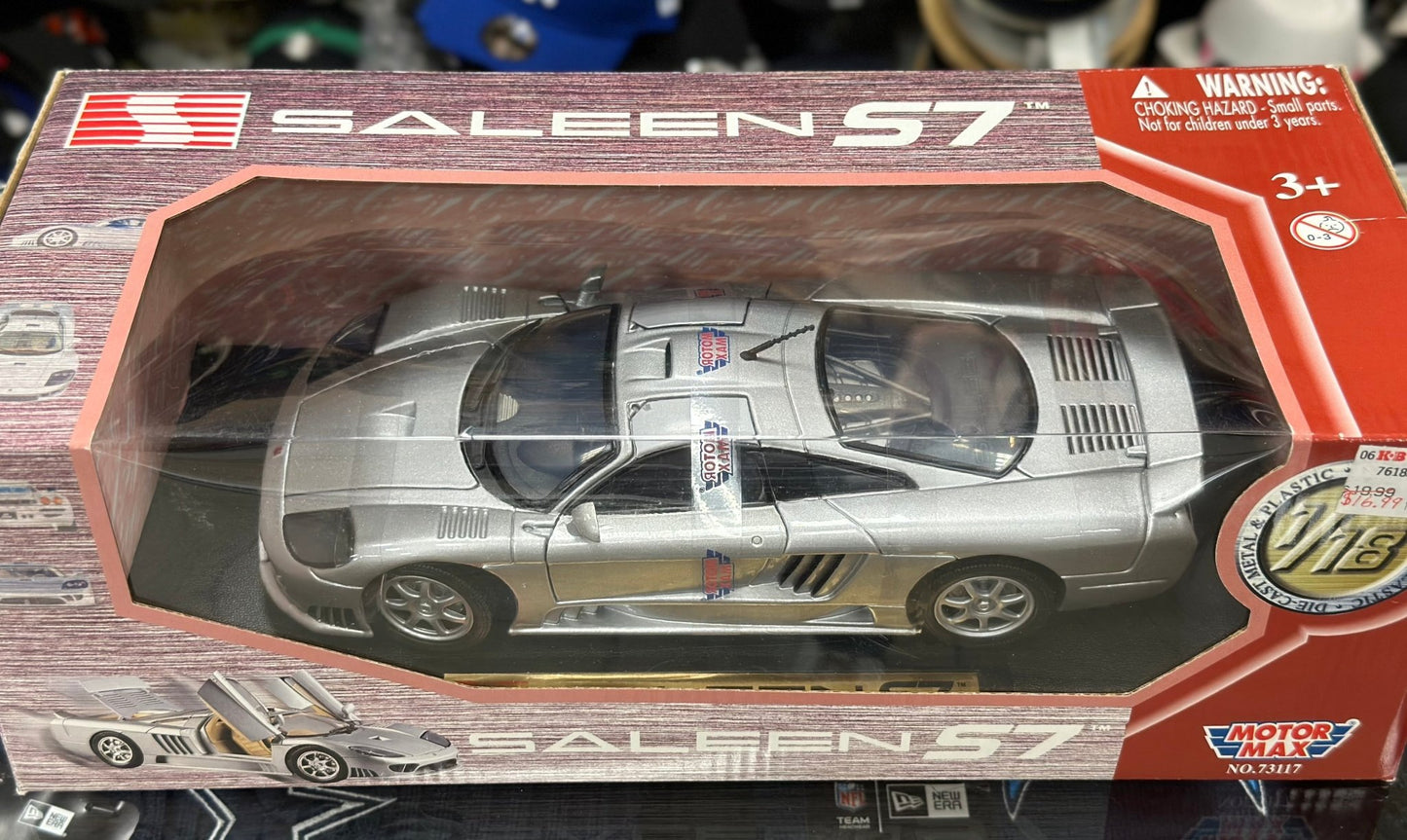 Motormax Saleen S7 Silver 1/18 Scale Diecast Model Car | New - Product Image