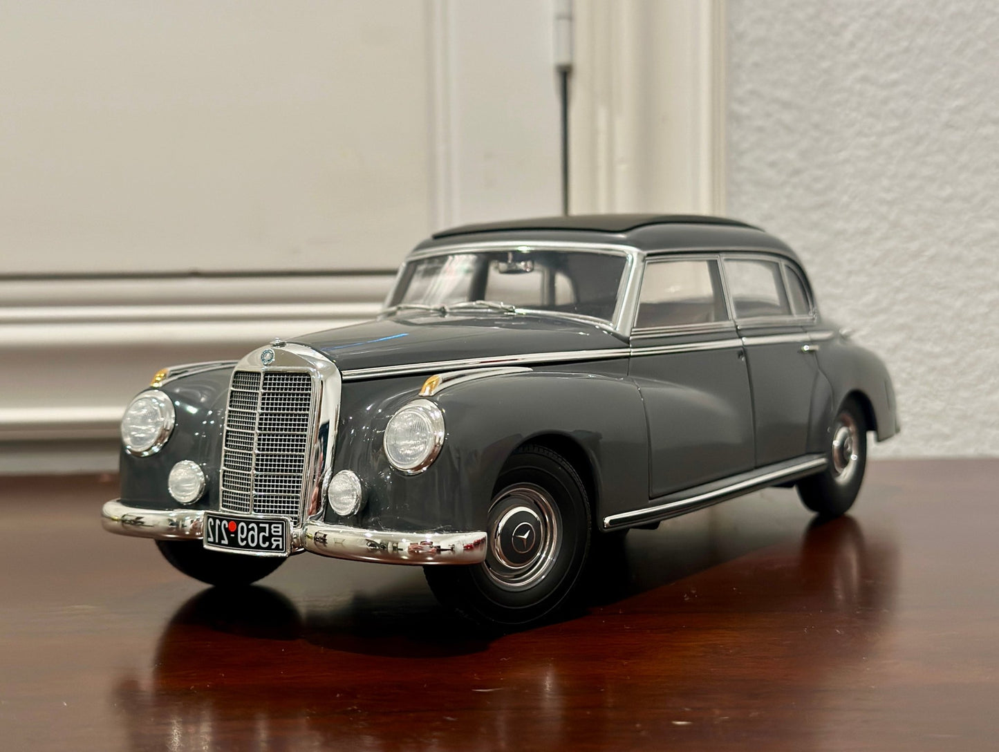 NOREV 1952 Mercedes 300 Gray 1/18 Scale Diecast Model Car - Product Image