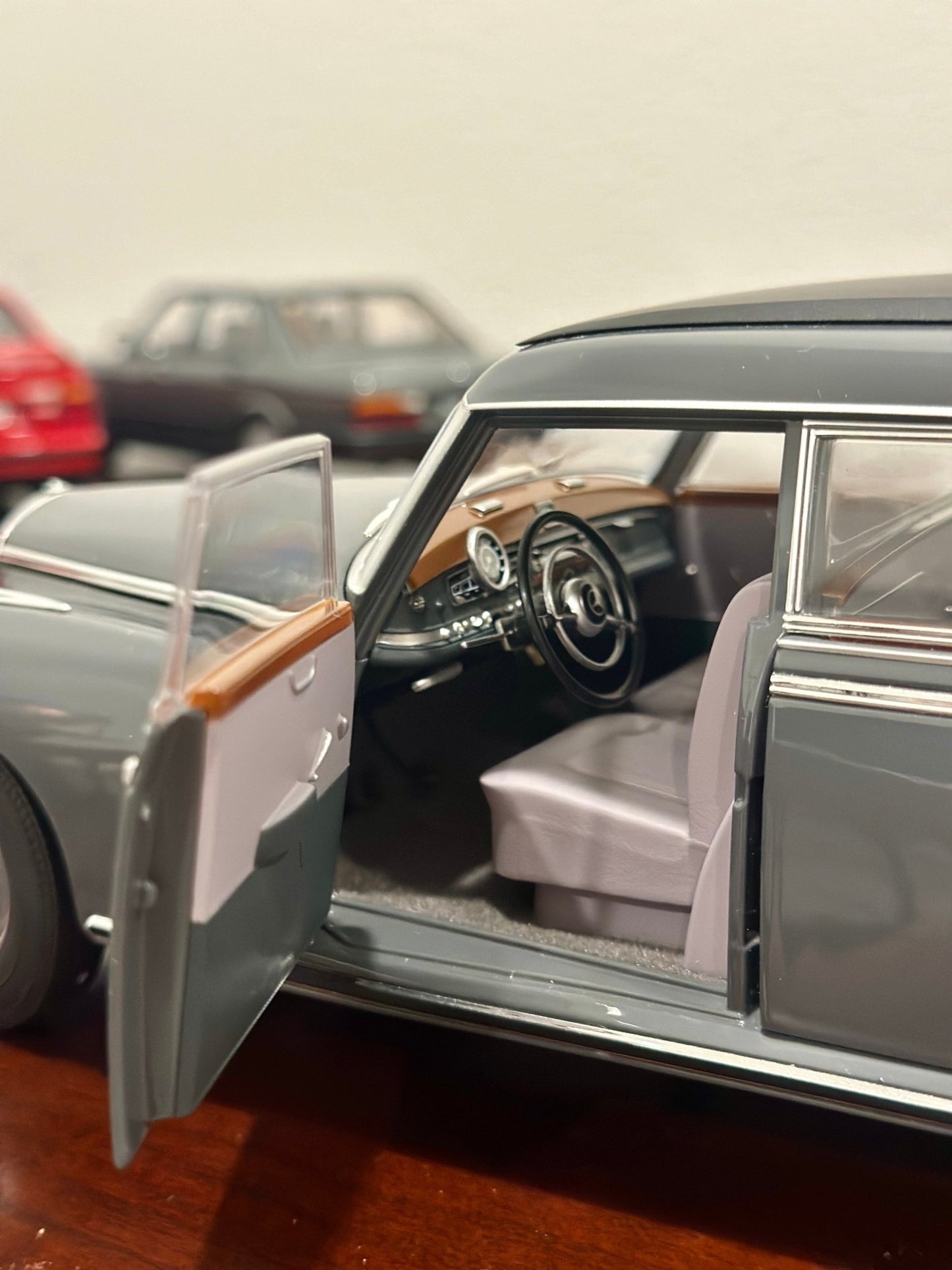 NOREV 1952 Mercedes 300 Gray 1/18 Scale Diecast Model Car - Product Image