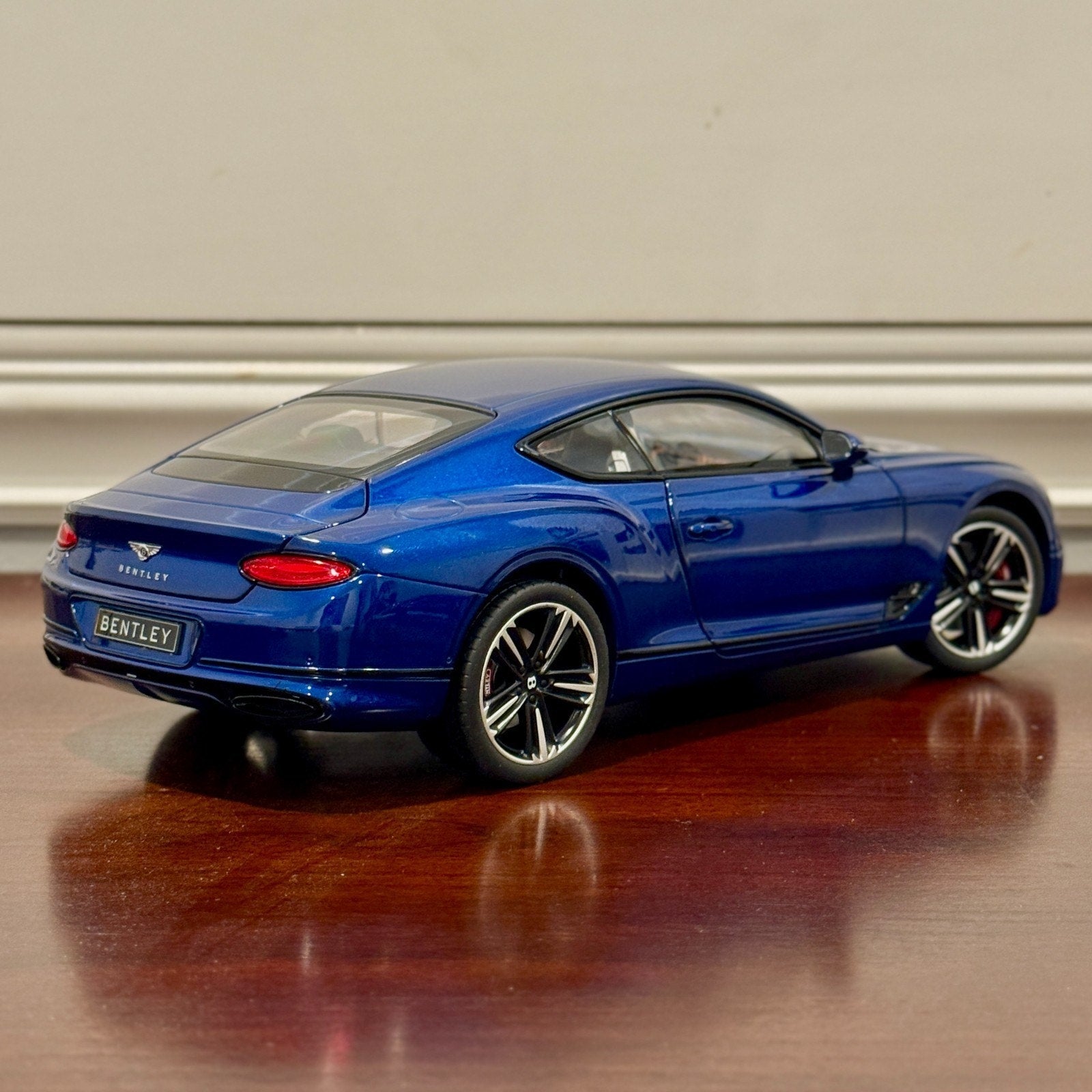 NOREV Bentley Continental GT Blue 1/18 Scale Diecast Model Car - Product Image