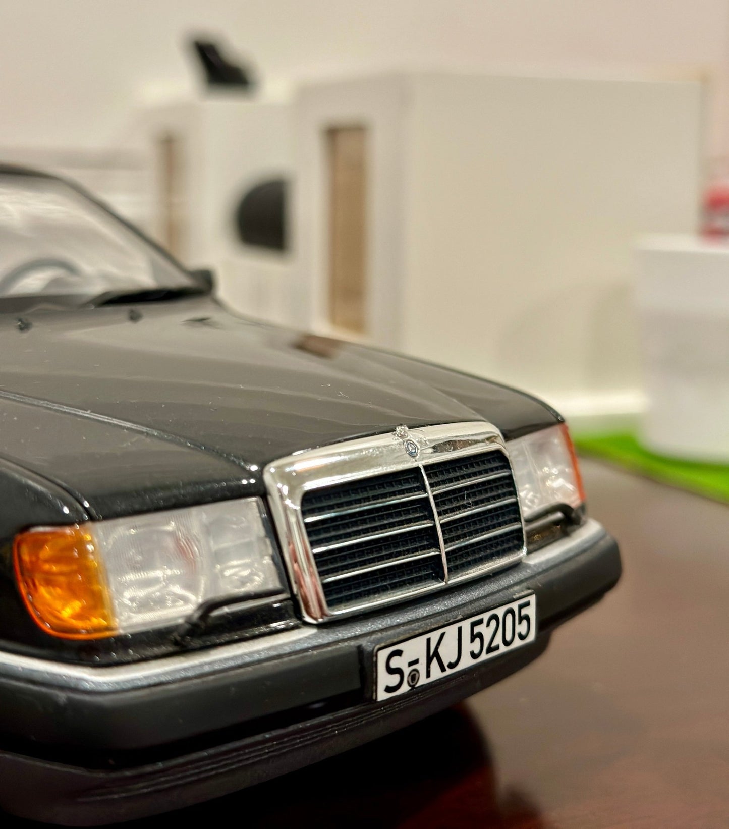 NOREV Mercedes Benz 300 CE 24 Cabriolet Dark Blue/Gray 1/18 Scale Diecast Model Car - Product Image