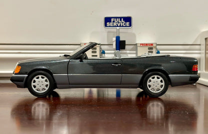 NOREV Mercedes Benz 300 CE 24 Cabriolet Dark Blue/Gray 1/18 Scale Diecast Model Car - Product Image