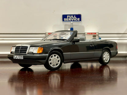 NOREV Mercedes Benz 300 CE 24 Cabriolet Dark Blue/Gray 1/18 Scale Diecast Model Car - Product Image