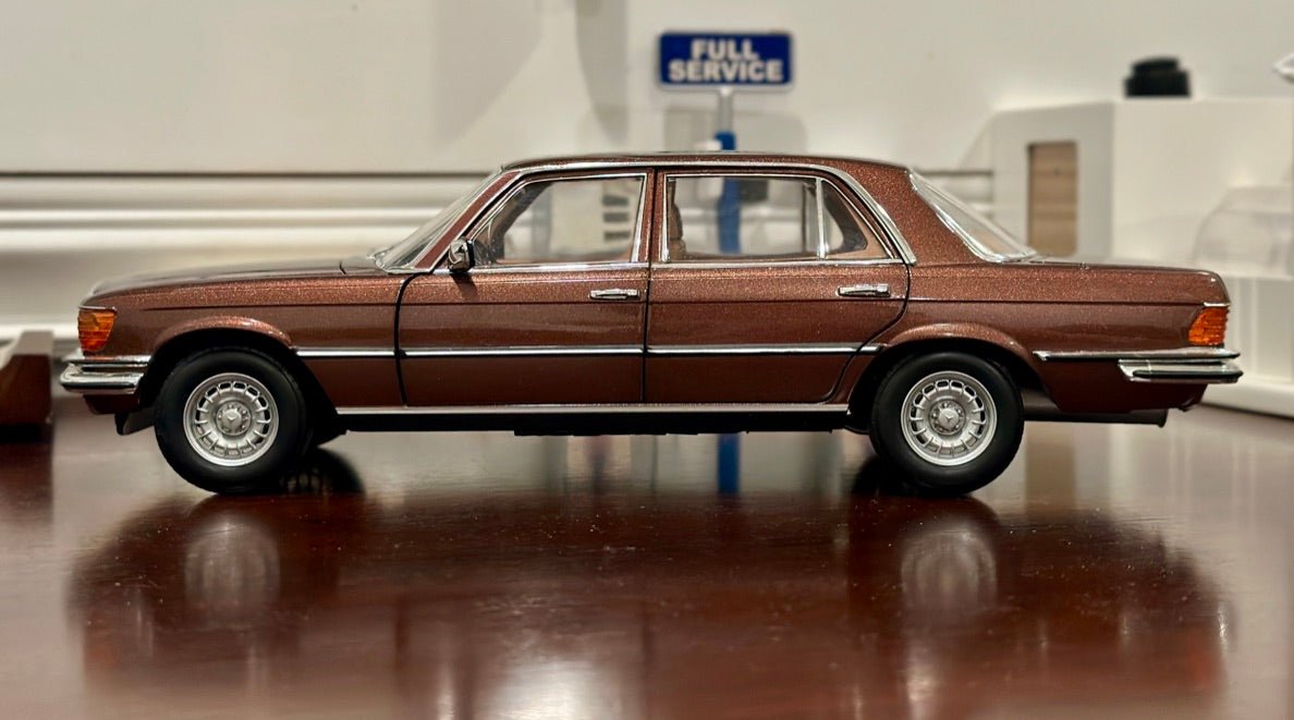NOREV Mercedes Benz 450SEL 6.9 Metallic Brown 1/18 Scale Resin Model Car - Product Image