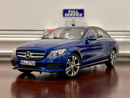NOREV Mercedes Benz C300 Blue 1/18 Scale Diecast Model Car - Product Image
