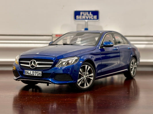 NOREV Mercedes Benz C300 Blue 1/18 Scale Diecast Model Car - Product Image