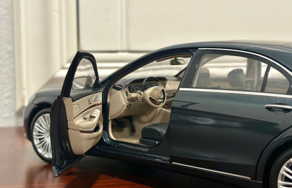 NOREV Mercedes Benz S-Class Slate Blue 1/18 Scale Diecast Model Car - Product Image