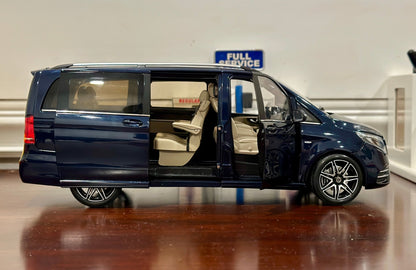 NOREV Mercedes Benz V-Class 'AMG Package' Blue 1/18 Scale Diecast Model Car - Product Image