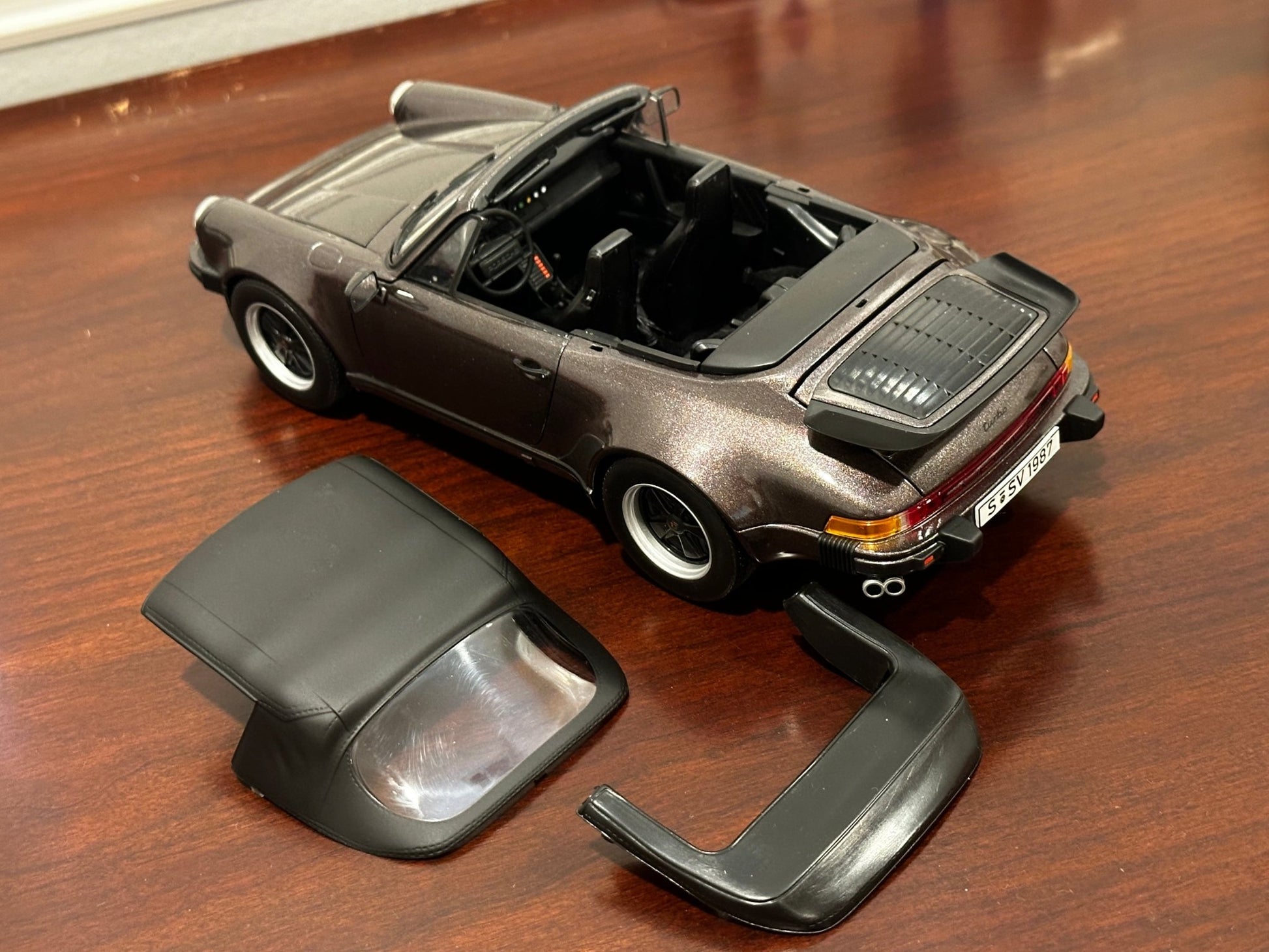 NOREV Porsche 911 930 Turbo Cabriolet Metallic Brown 1/18 Scale Diecast Model Car - Product Image