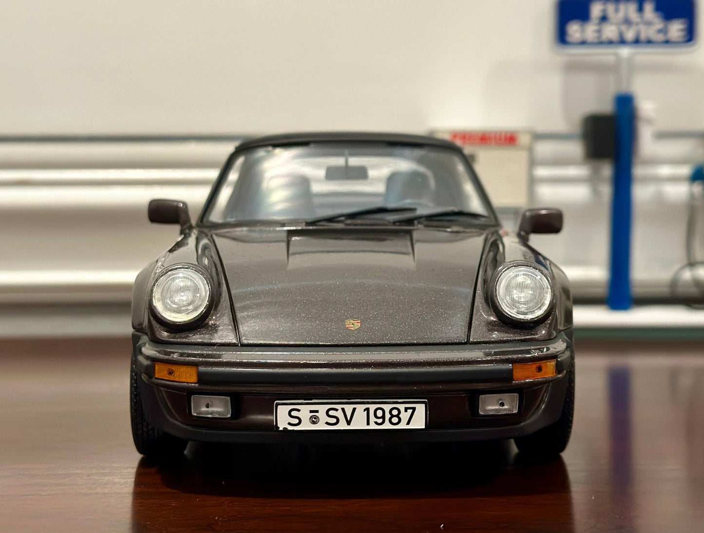 NOREV Porsche 911 930 Turbo Cabriolet Metallic Brown 1/18 Scale Diecast Model Car - Product Image