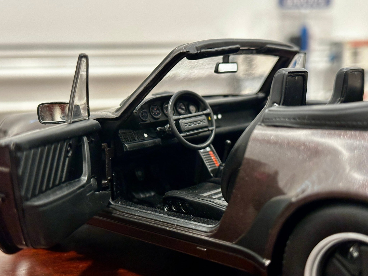 NOREV Porsche 911 930 Turbo Cabriolet Metallic Brown 1/18 Scale Diecast Model Car - Product Image