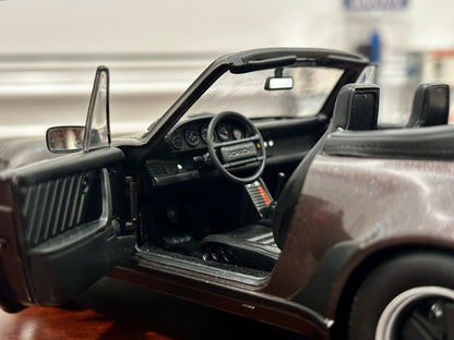 NOREV Porsche 911 930 Turbo Cabriolet Metallic Brown 1/18 Scale Diecast Model Car - Product Image