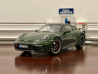 NOREV Porsche 911 992 Dakar Oak Green Metallic 1/18 Scale Diecast Model Car | New - Product Image