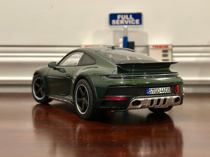 NOREV Porsche 911 992 Dakar Oak Green Metallic 1/18 Scale Diecast Model Car | New - Product Image