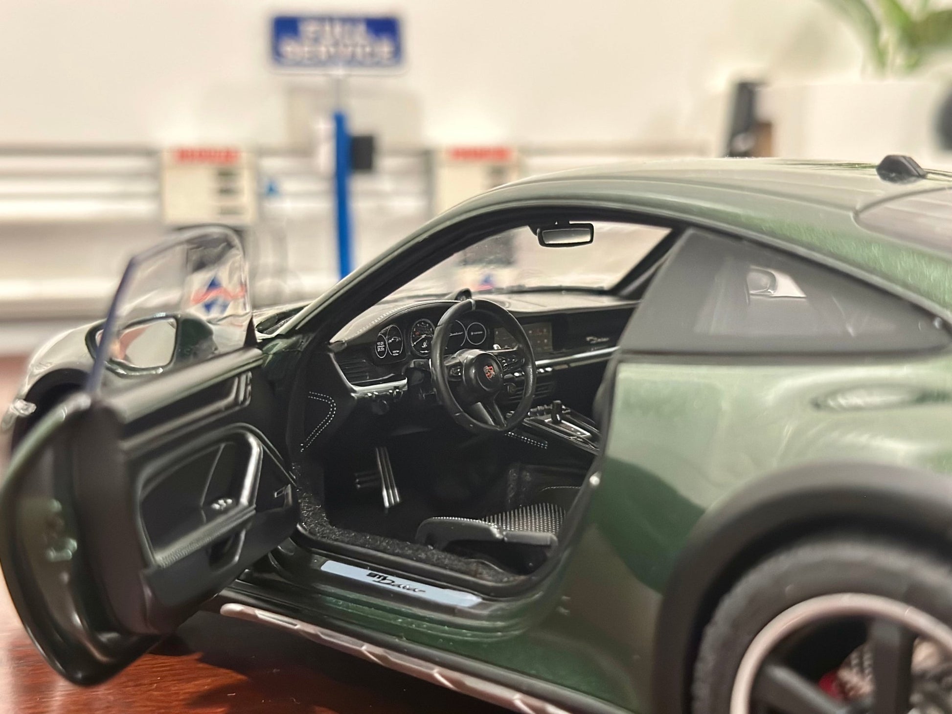 NOREV Porsche 911 992 Dakar Oak Green Metallic 1/18 Scale Diecast Model Car | New - Product Image
