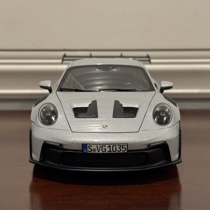 NOREV Porsche 911 992 GT3 RS Metallic Ice Grey 1/18 Scale Diecast Model Car - Product Image