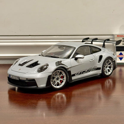 NOREV Porsche 911 992 GT3 RS Metallic Ice Grey 1/18 Scale Diecast Model Car - Product Image