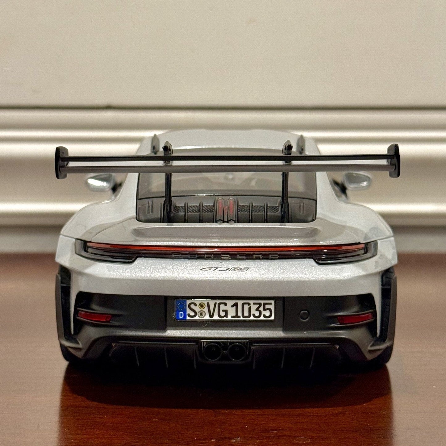 NOREV Porsche 911 992 GT3 RS Metallic Ice Grey 1/18 Scale Diecast Model Car - Product Image