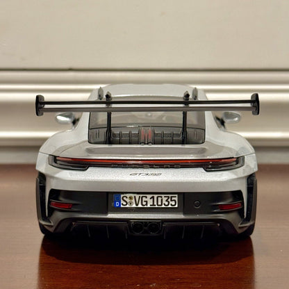 NOREV Porsche 911 992 GT3 RS Metallic Ice Grey 1/18 Scale Diecast Model Car - Product Image