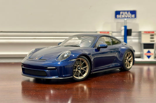 NOREV Porsche 992 GT3 Touring Blue w/ Bronze 1/18 Scale Diecast Model Car - Product Image