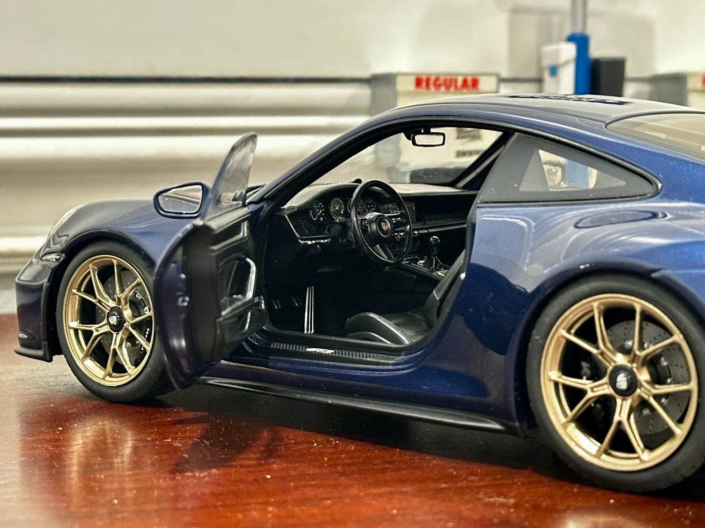 NOREV Porsche 992 GT3 Touring Blue w/ Bronze 1/18 Scale Diecast Model Car - Product Image