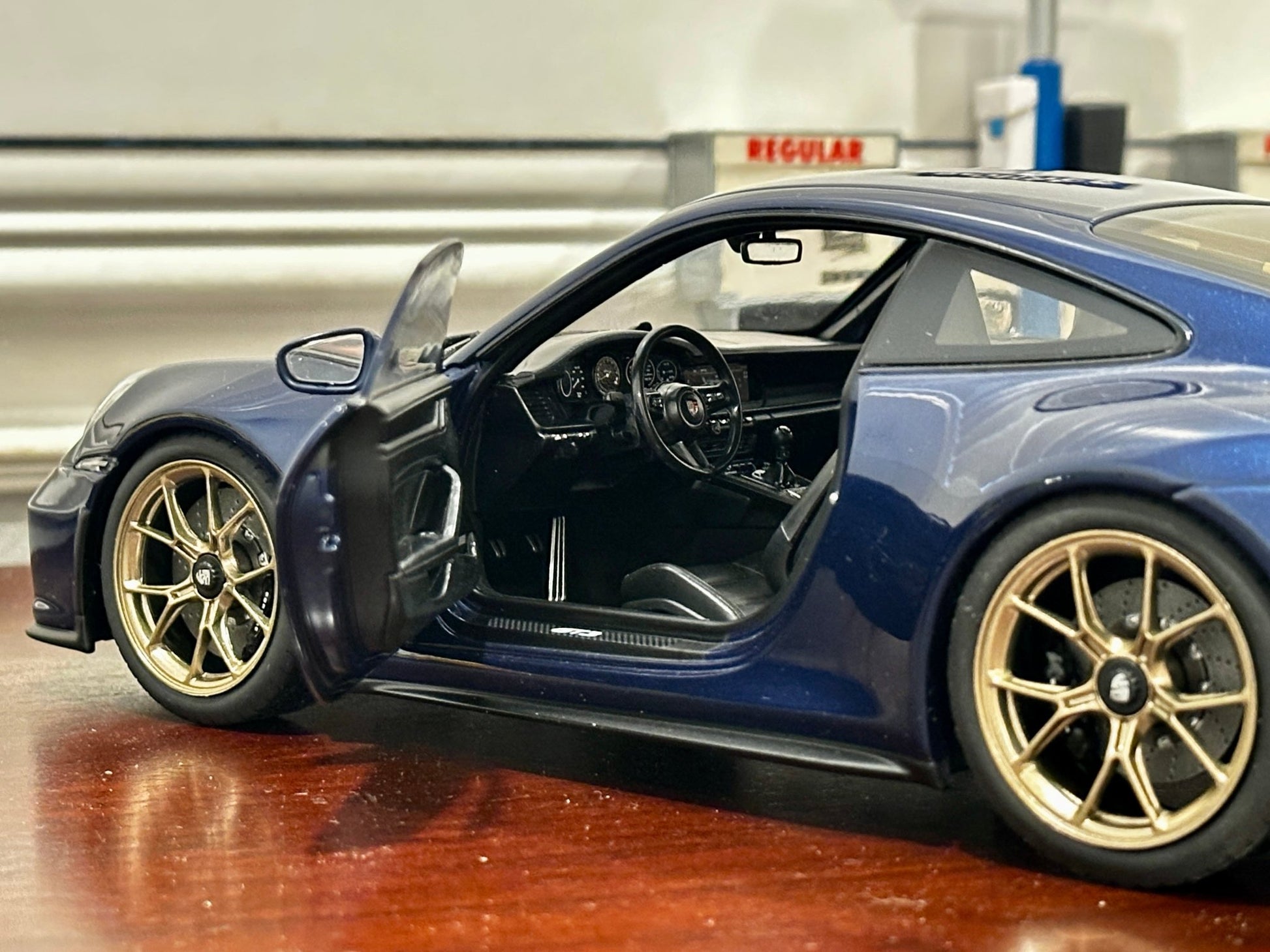 NOREV Porsche 992 GT3 Touring Blue w/ Bronze 1/18 Scale Diecast Model Car - Product Image