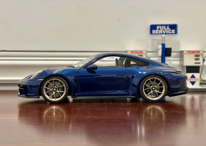NOREV Porsche 992 GT3 Touring Blue w/ Bronze 1/18 Scale Diecast Model Car - Product Image