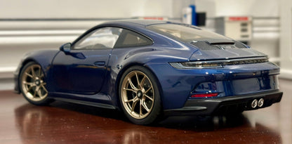 NOREV Porsche 992 GT3 Touring Blue w/ Bronze 1/18 Scale Diecast Model Car - Product Image