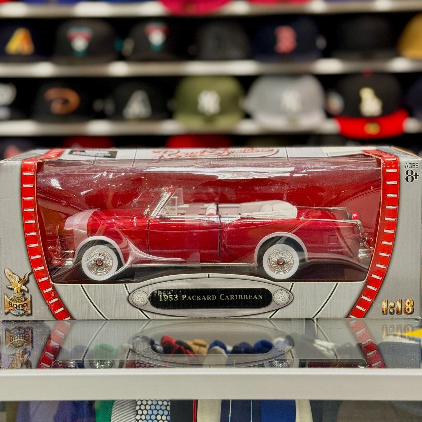Road Signature 1953 Packard Caribbean Convertible Red 1/18 Scale Diecast Model Car | New - Product Image