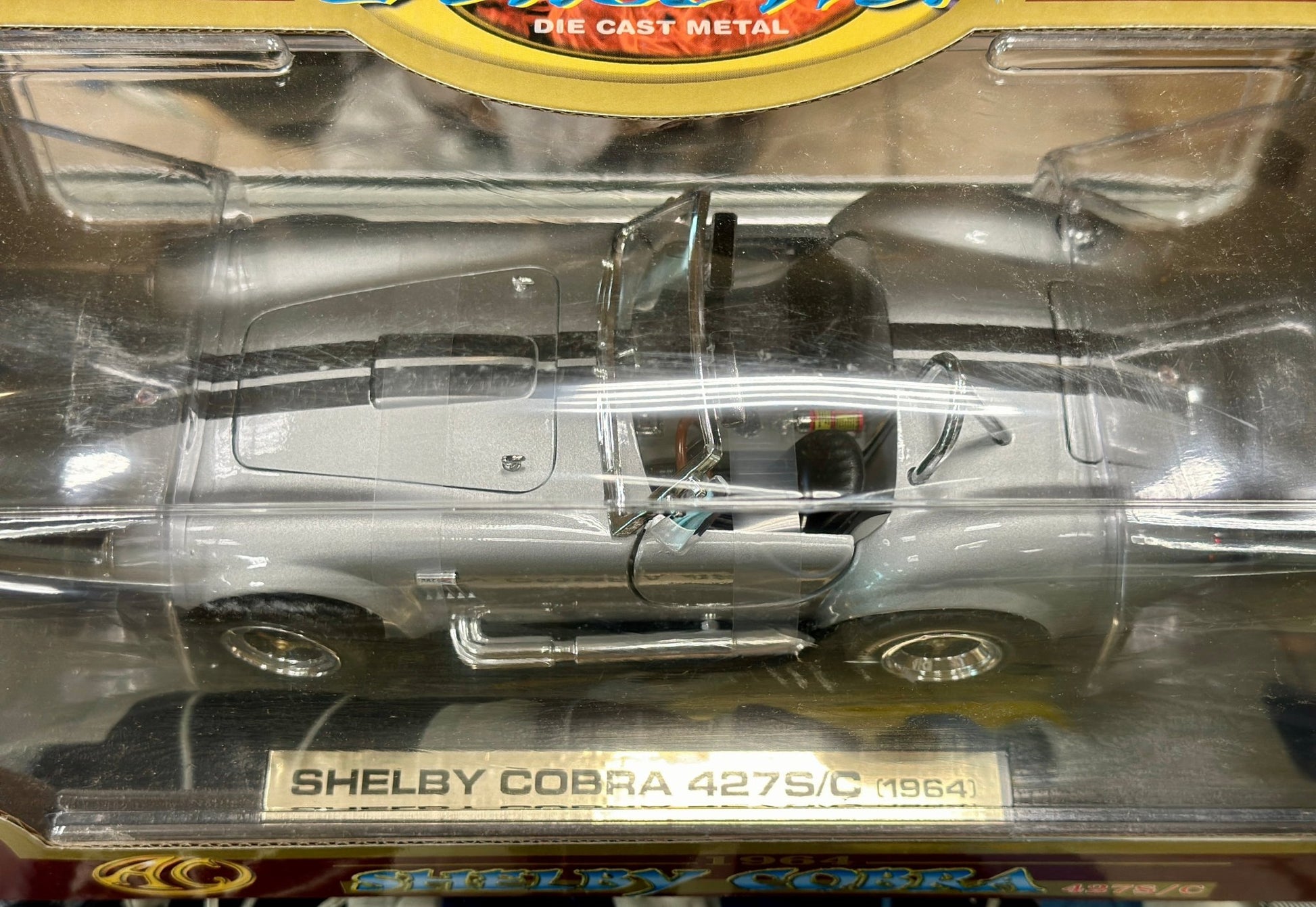 Road Signature 1964 Ford Shelby Cobra 427 S/C Silver 1/18 Scale Diecast Model Car | New - Product Image