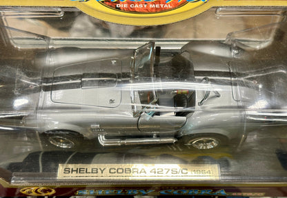 Road Signature 1964 Ford Shelby Cobra 427 S/C Silver 1/18 Scale Diecast Model Car | New - Product Image