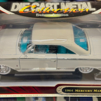 Road Signature 1964 Mercury Marauder White w/ Blue Interior 1/18 Scale Diecast Model Car | New - Product Image