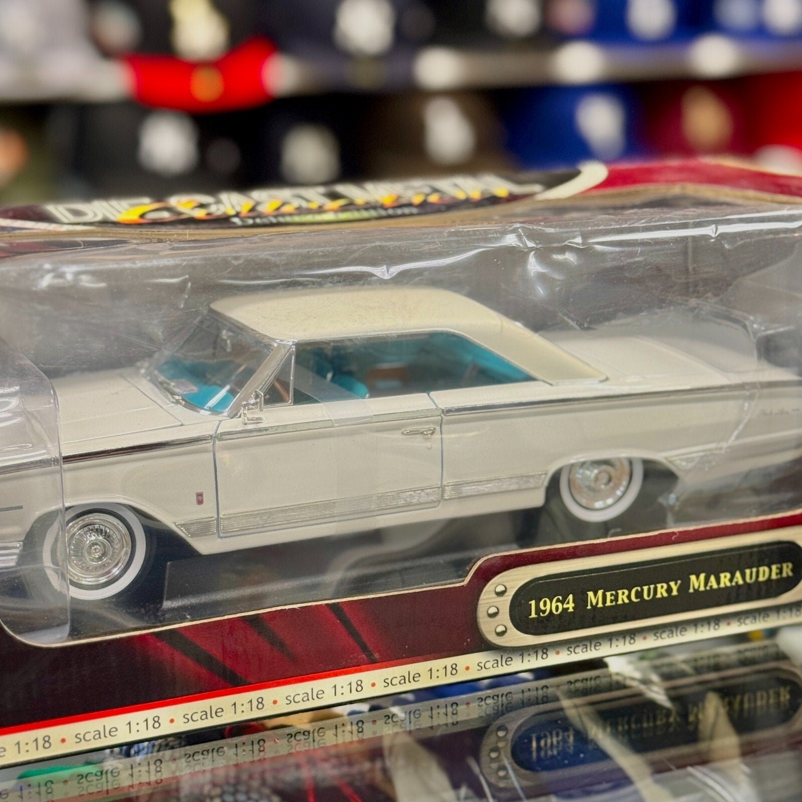 Road Signature 1964 Mercury Marauder White w/ Blue Interior 1/18 Scale Diecast Model Car | New - Product Image