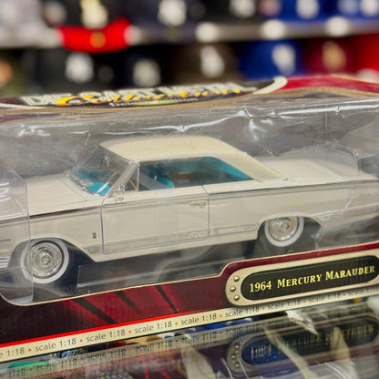Road Signature 1964 Mercury Marauder White w/ Blue Interior 1/18 Scale Diecast Model Car | New - Product Image