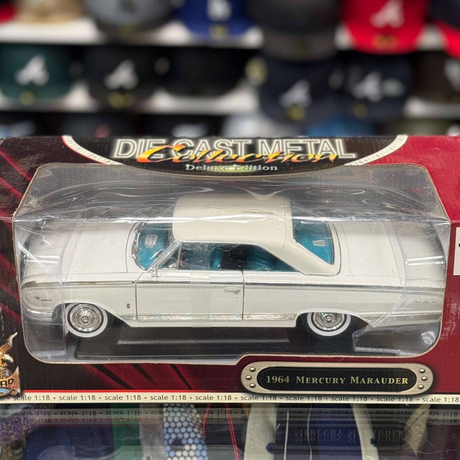 Road Signature 1964 Mercury Marauder White w/ Blue Interior 1/18 Scale Diecast Model Car | New - Product Image