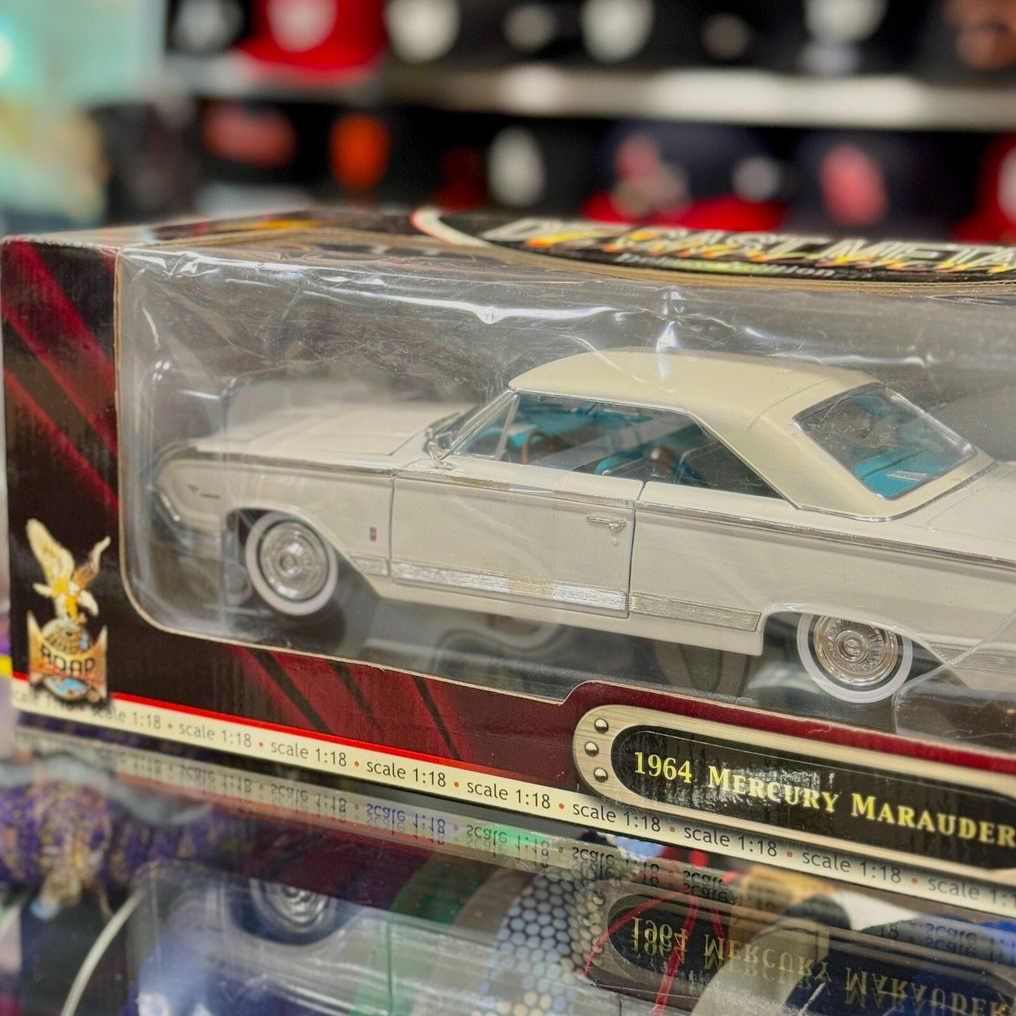 Road Signature 1964 Mercury Marauder White w/ Blue Interior 1/18 Scale Diecast Model Car | New - Product Image
