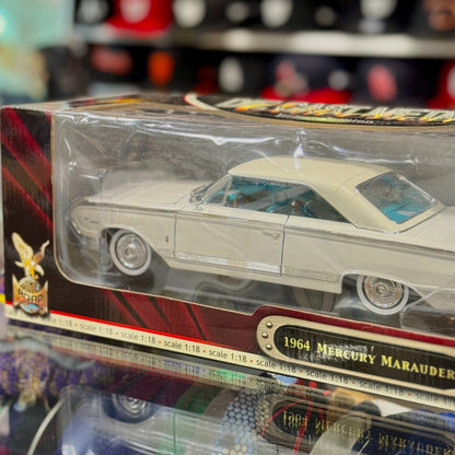 Road Signature 1964 Mercury Marauder White w/ Blue Interior 1/18 Scale Diecast Model Car | New - Product Image