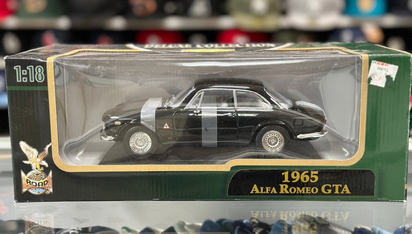 Road Signature 1965 Alfa Romeo Black 1/18 Scale Diecast Model Car - Product Image