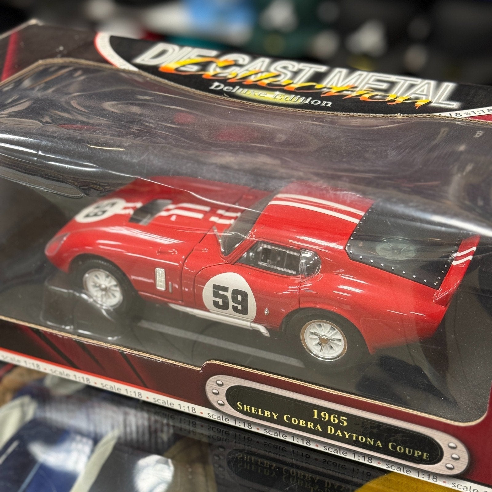 Road Signature 1965 Shelby Cobra Daytona Coupe Red 1/18 Scale Diecast Model Car - Product Image