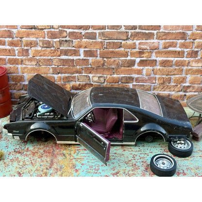 Road Signature 1966 Oldsmobile Tornado Black 1/18 Scale Diecast Model Car | Parts Car - Product Image