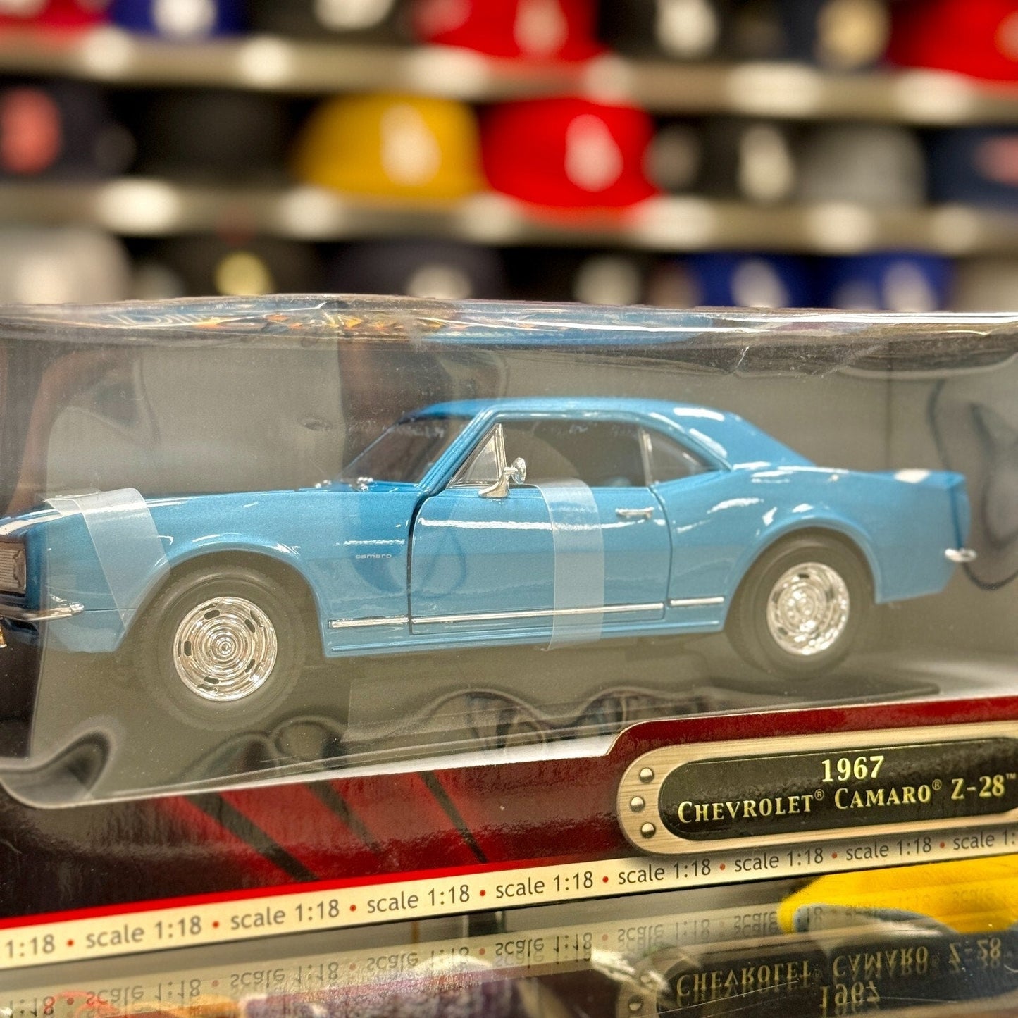 Road Signature 1967 Chevrolet Camaro Z/28 Blue 1/18 Scale Diecast Model Car | New - Product Image